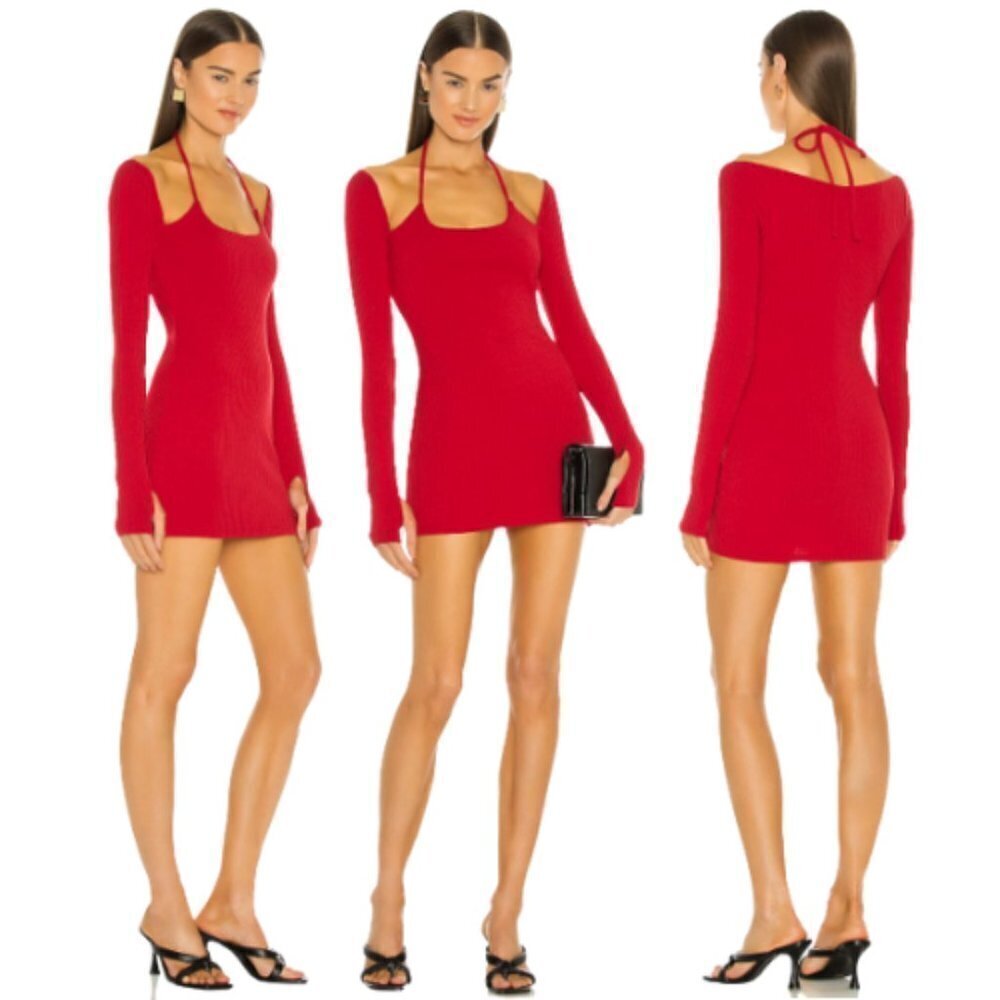 New! h:ours Julie Mini Dress Red 13537
